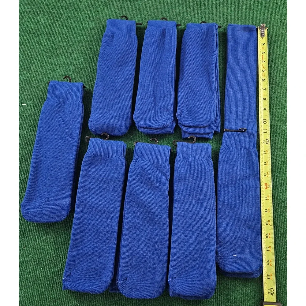 Lot of‎ 8 Royal Blue Knee High Socks Athletic Sports Team Uniform